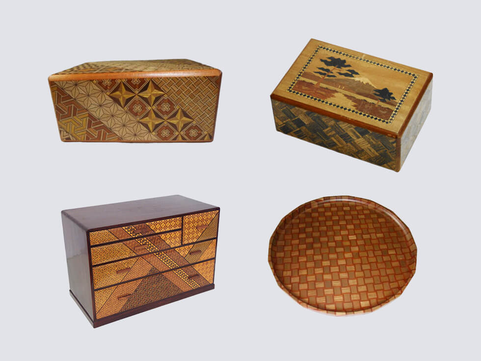 箱根寄木細工専門店 いづみや からくり箪笥 小寄木