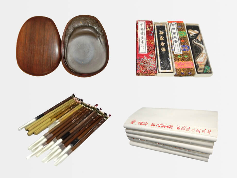 古硯　清代台形花紫端渓硯　書道　アンティーク　NO.90 工芸品 法人割引あり